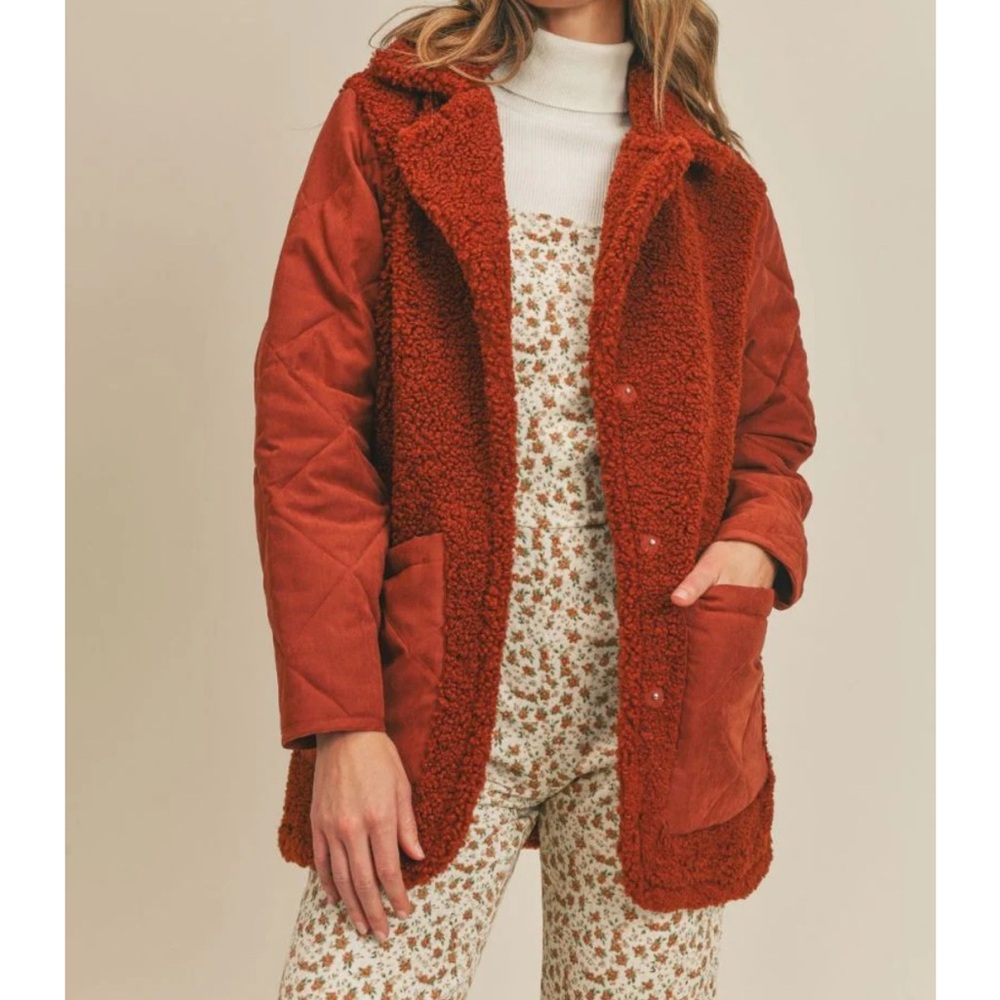 Sadie & Sage Rust Teddy Jacket